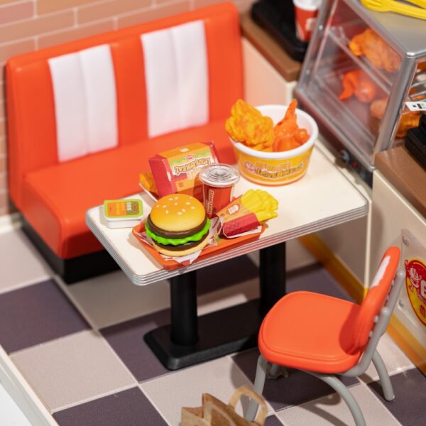 Robotime, DIY Huisje Super Creator Yum Yum Burgers, DW010, 16,3x16,3x15,2cm