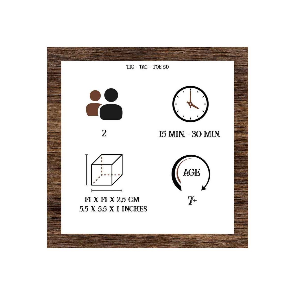 Logica Giochi Houten (reis) Bordspel Tic Tac Toe 5D