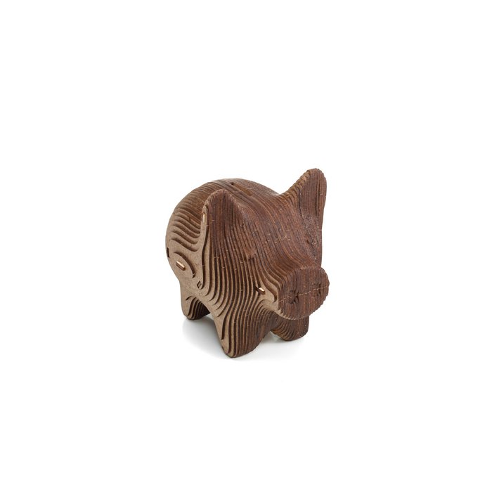 Eco Wood Art (EWA) 3D Houten Bouwset Spaarpot Varkentje/Pig, 3779, 16,3x10,4x13,9cm