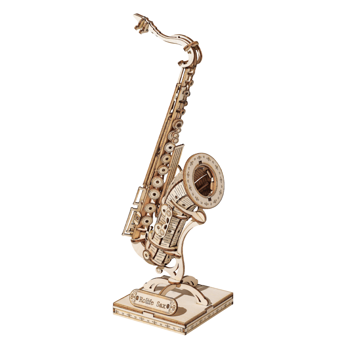 Robotime, 3D Houten Puzzel Muziekinstrument Saxophone