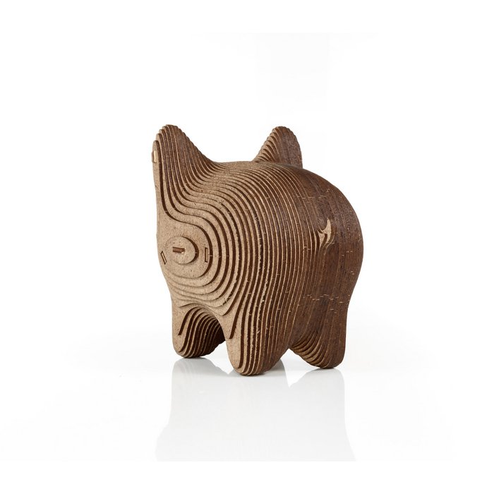 Eco Wood Art (EWA) 3D Houten Bouwset Spaarpot Varkentje/Pig, 3779, 16,3x10,4x13,9cm