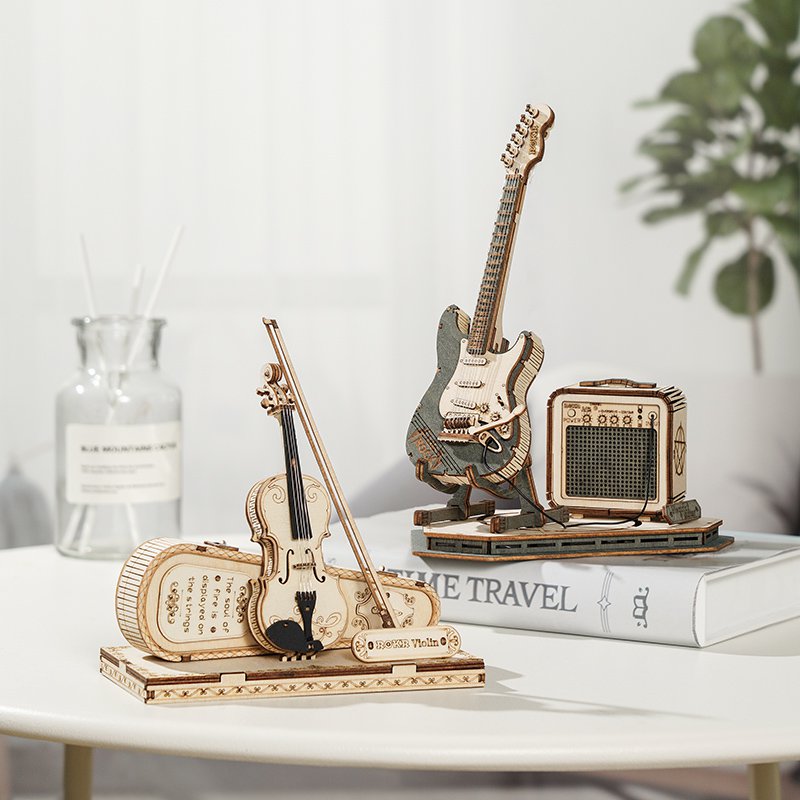 Robotime, Houten Puzzel 3D Electric Guitar