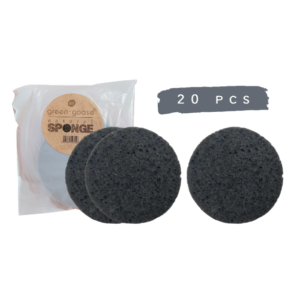 green-goose Bamboe Houtskool Cellulose Sponsjes - 20 Stuks