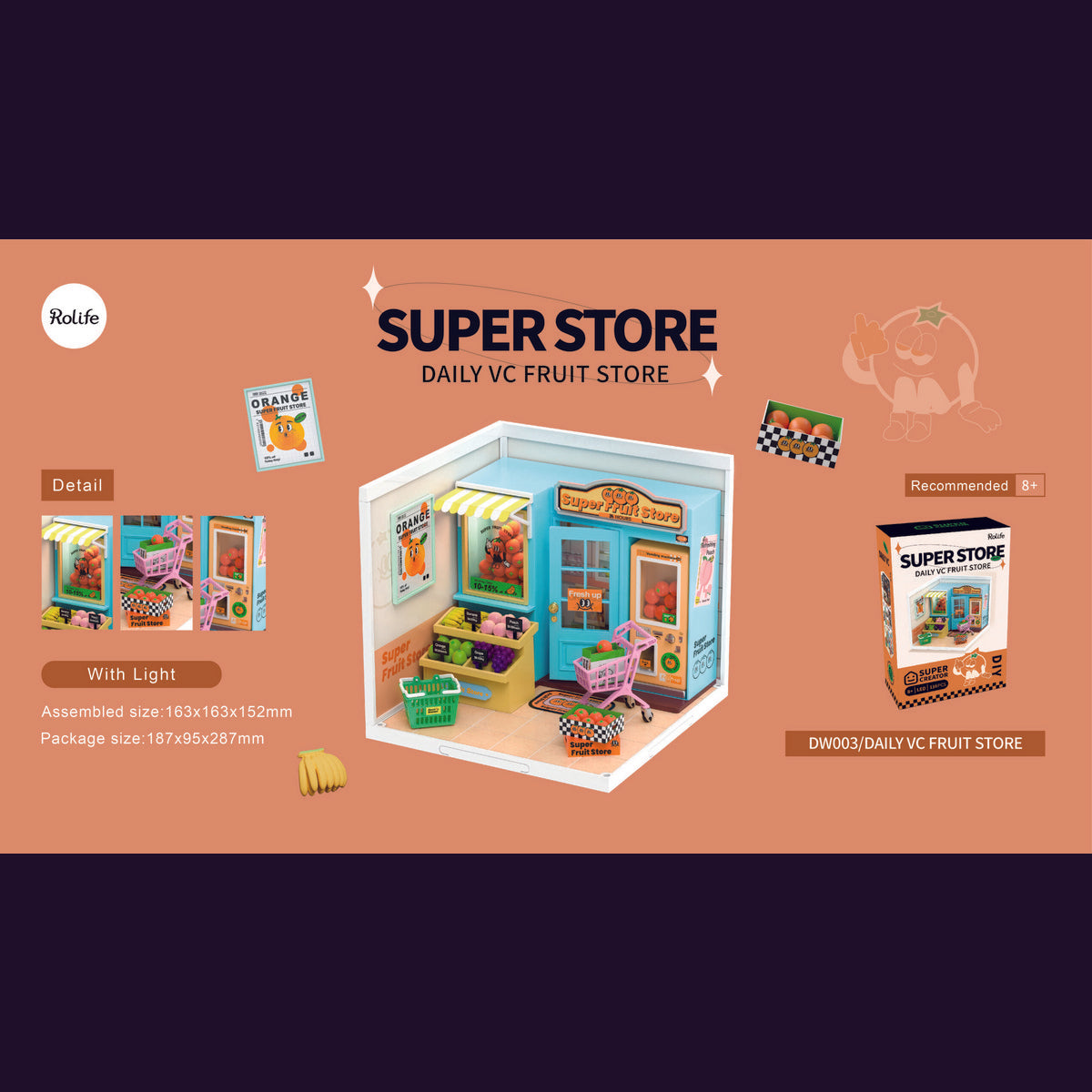 Robotime, DIY Huisje Super Store Daily VC Fruit Store