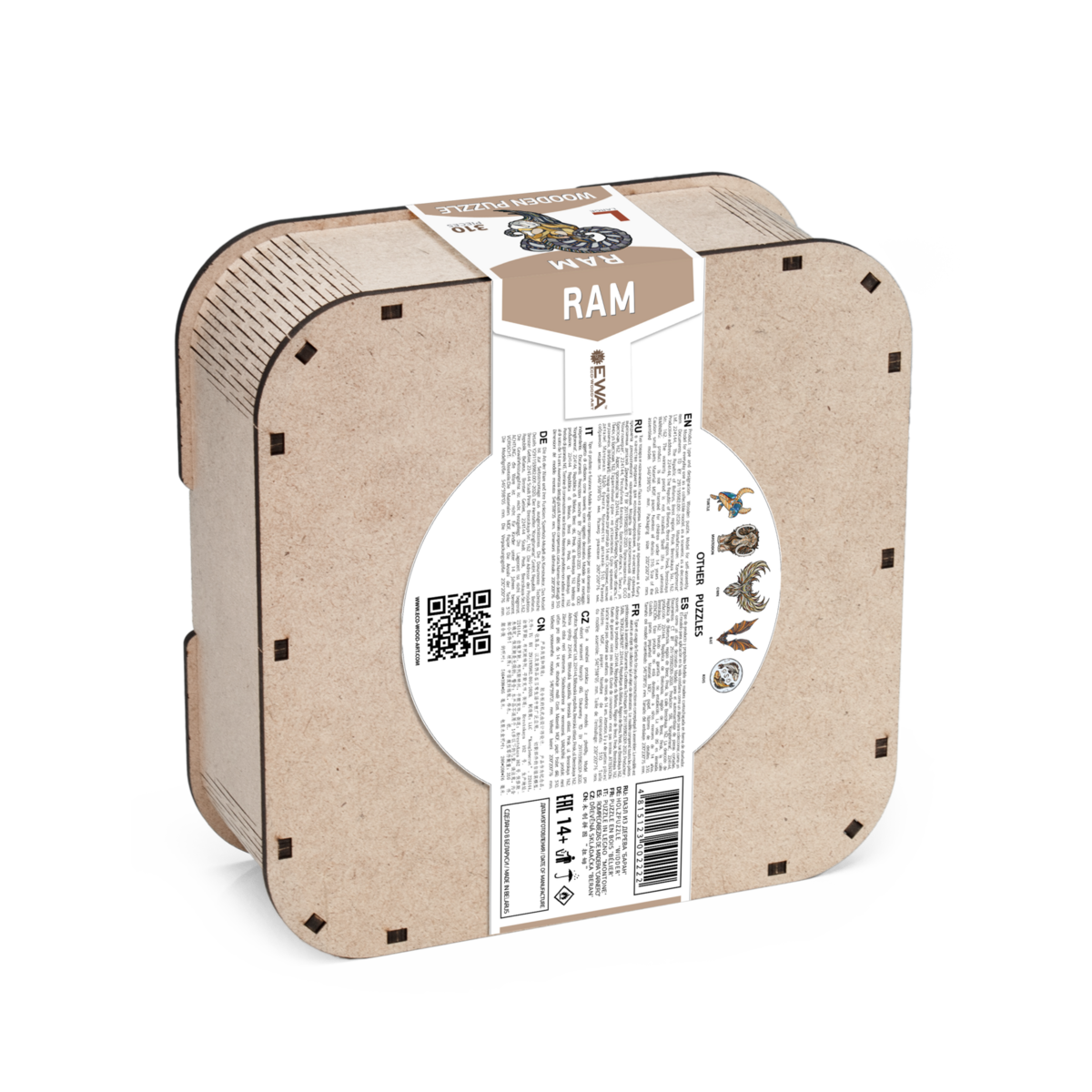 Eco Wood Art (EWA) Houten Legpuzzel Ram, Size L