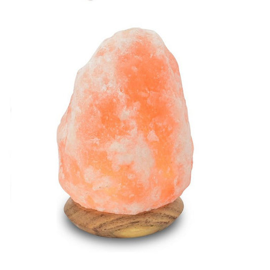 Himalaya Salt Dreams lamp himalaya zout houten voet, 18 cm hoog