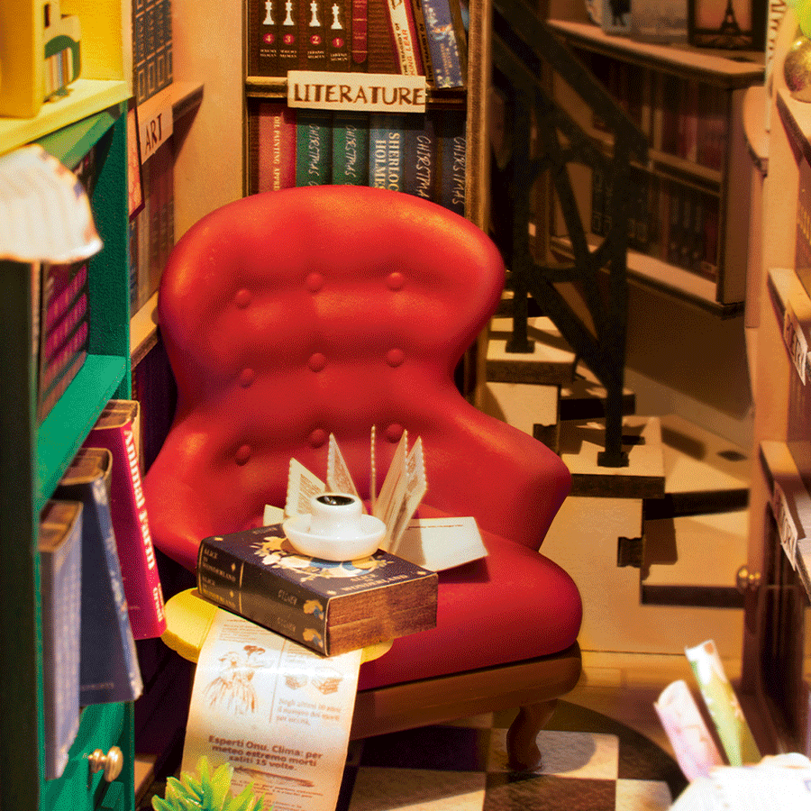 Robotime, DIY Book Nook Boekensteun Shakespeare's, TGB07, 20x11,5x22cm