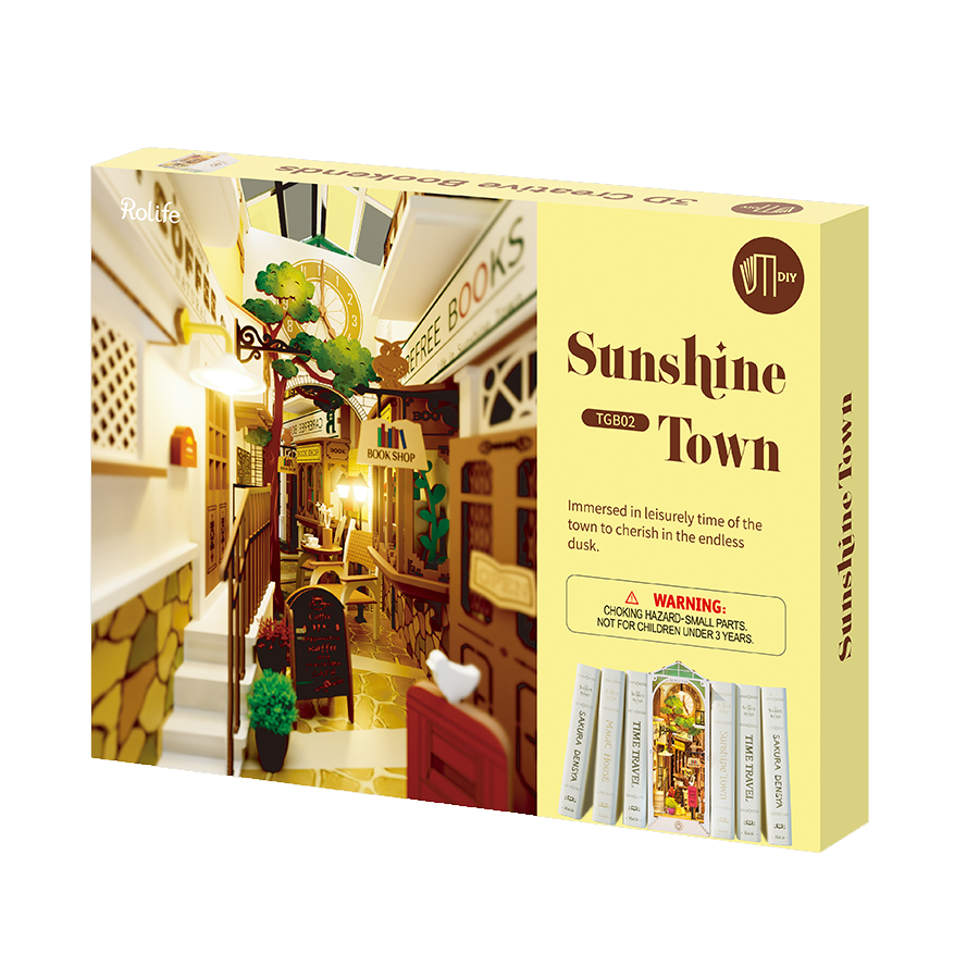 Robotime, DIY Book Nook Boekensteun Sunshine Town
