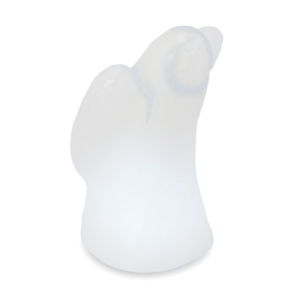 Himalaya Salt Dreams, Zoutlamp Engeltje op Houten voet, Wit, ca. 13 cm hoog