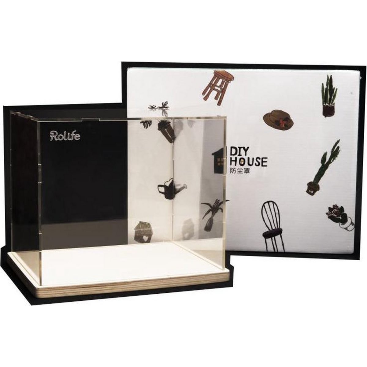 Robotime, DIY Dust Cover voor DIY Huisjes, DG 11,12 en 13, DF02L, 30,4x23,4x27cm