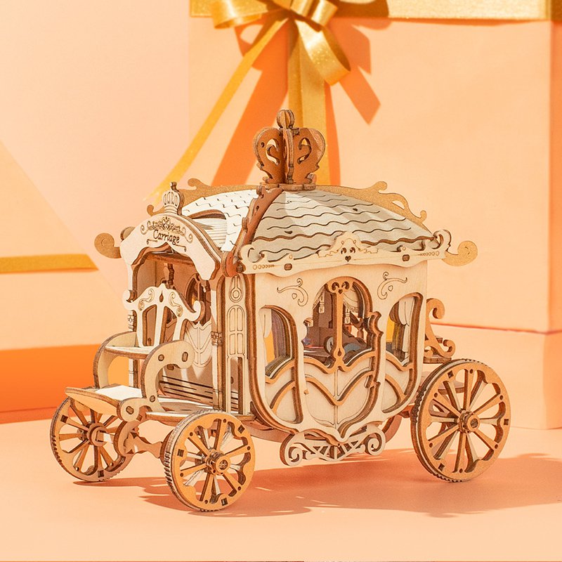 Robotime, 3D Houten Puzzel Carriage