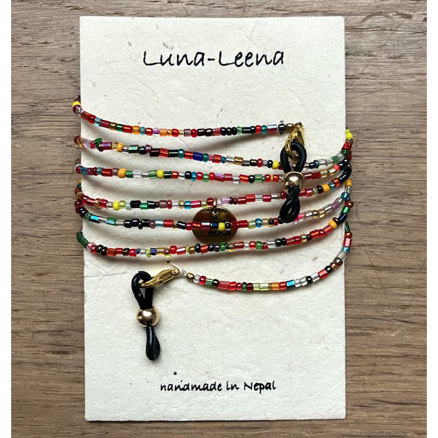 Luna-Leena brillenkoord - Glaskralen - Handgemaakt in Nepal