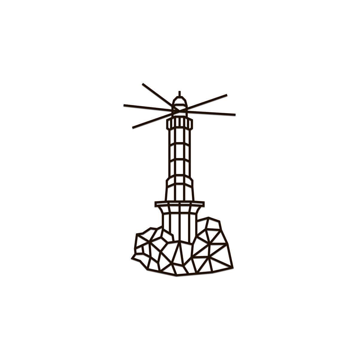 Eco Wood Art Wandpuzzel Lighthouse, 50,5x87x0,7cm
