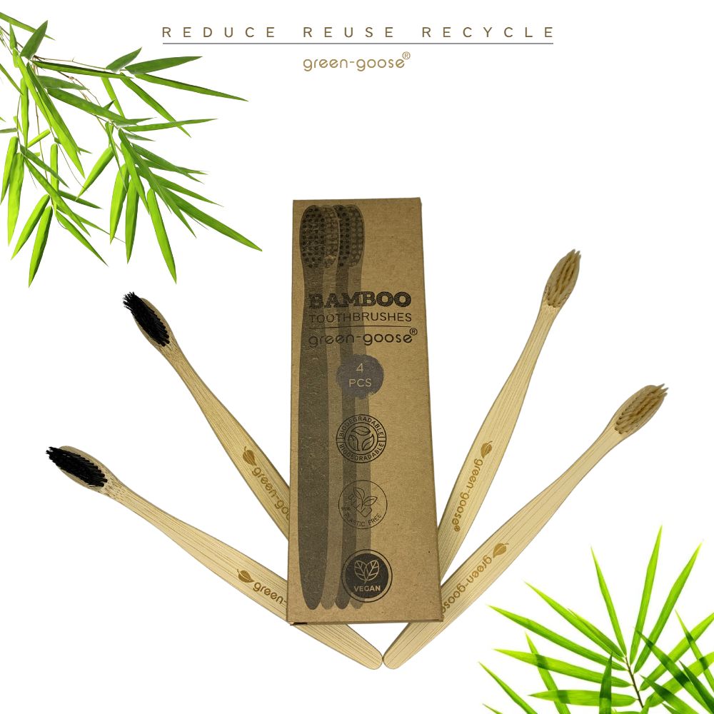 green-goose Bamboe Tandenborstels | 8 Stuks | Hard & Medium
