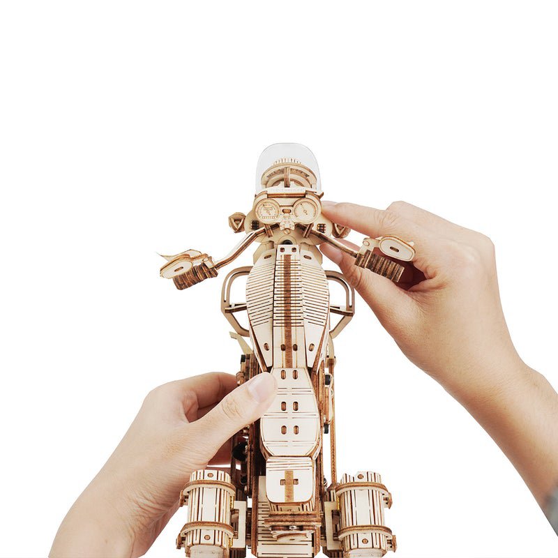 Robotime, Houten Puzzel 3D Cruiser Motorcycle, LK504, 27x11,6x16cm