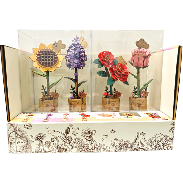 Robotime, DIY Houten Bloem Orange Tulip, Oranje Tulp, TW081