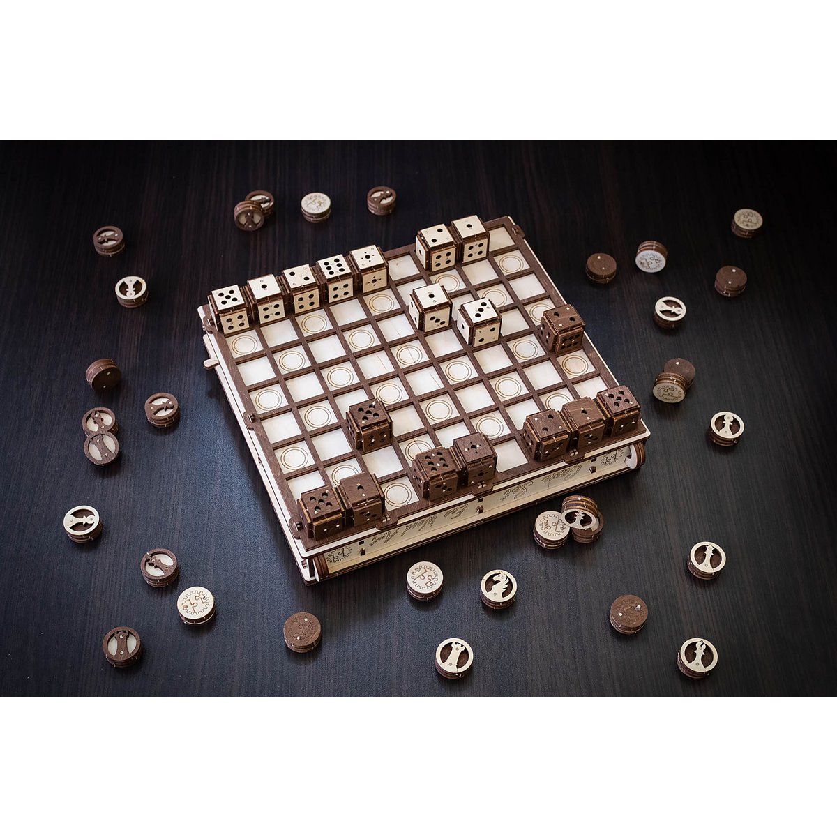 Eco Wood Art (EWA) Gameset, Schaak en Damset