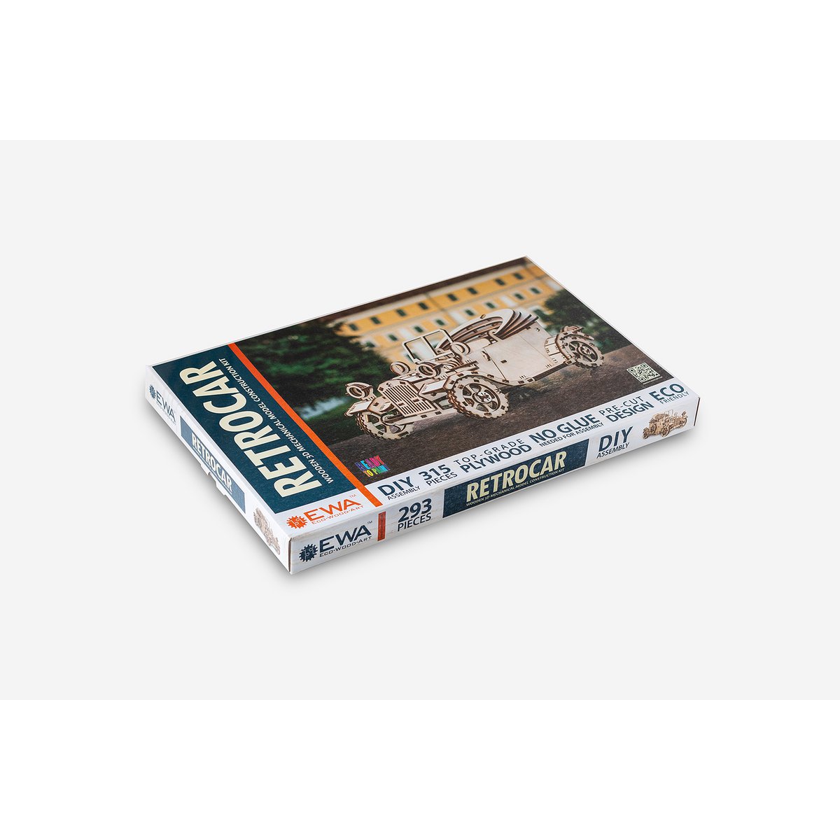 Eco-Wood-Art (EWA) 3D Mechanische Puzzel Retro Auto