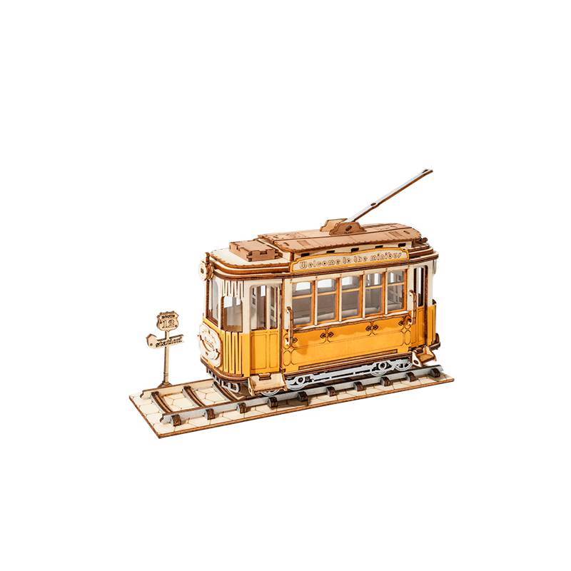 Robotime, 3D Houten Puzzel Tramcar