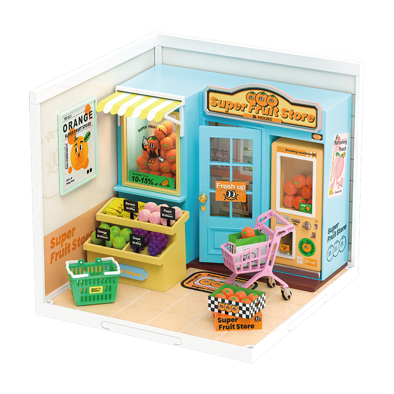 Robotime, DIY Huisje Super Store Daily VC Fruit Store