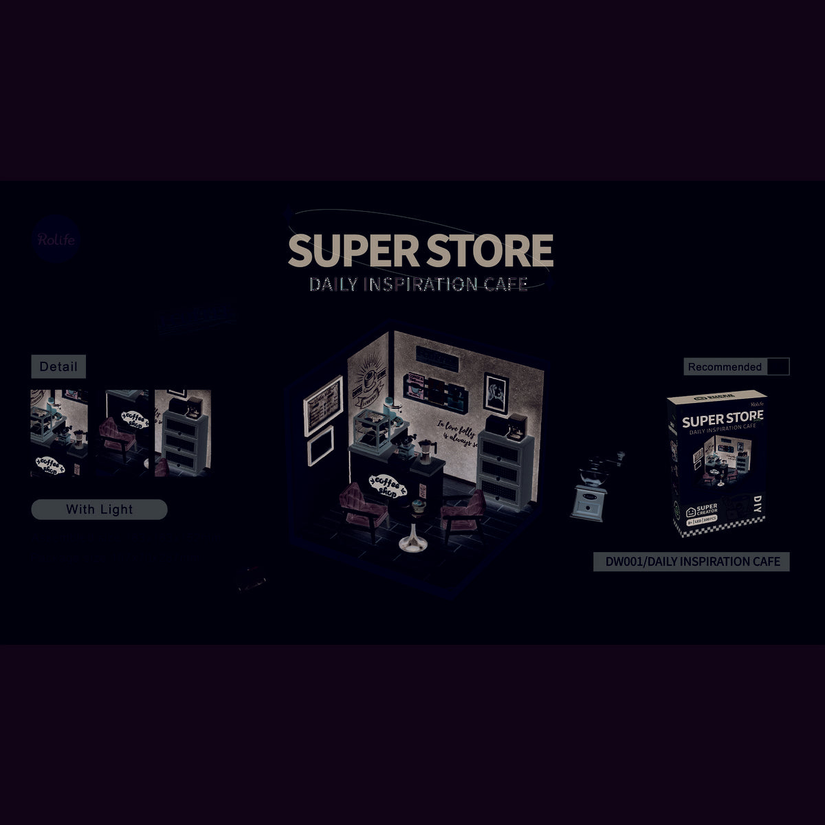 DIY Huisje Super Store Daily Inspiration Café, Robotime