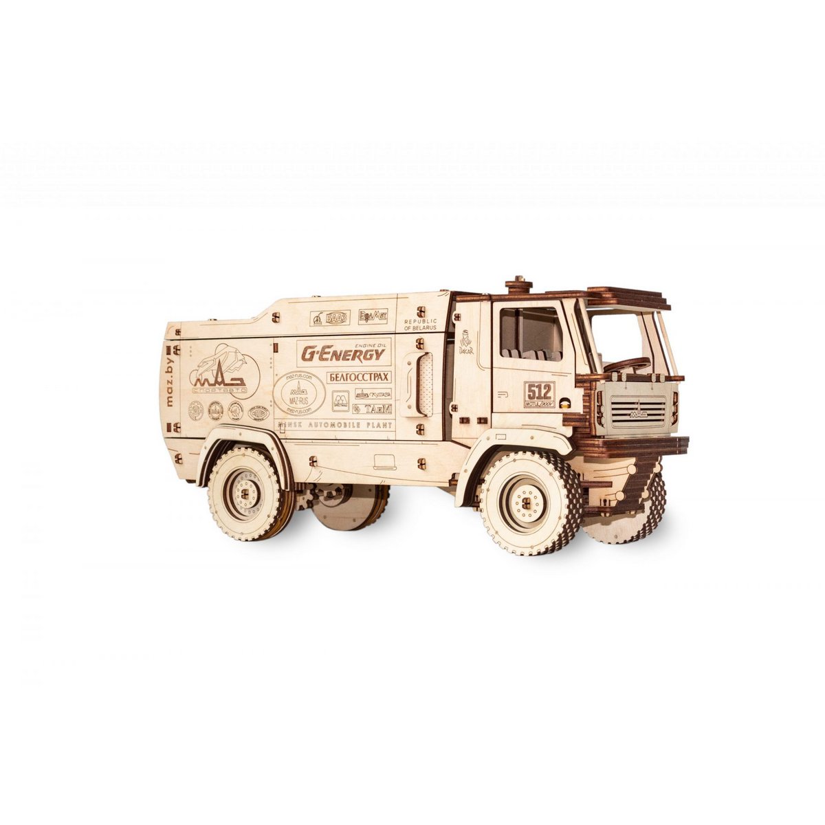 Eco Wood Art (EWA) 3D Mechanische Puzzel Sport Truck MAZ 5309RR