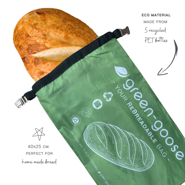 green-goose Herbruikbare rPet Broodjeszak L - 40x25cm