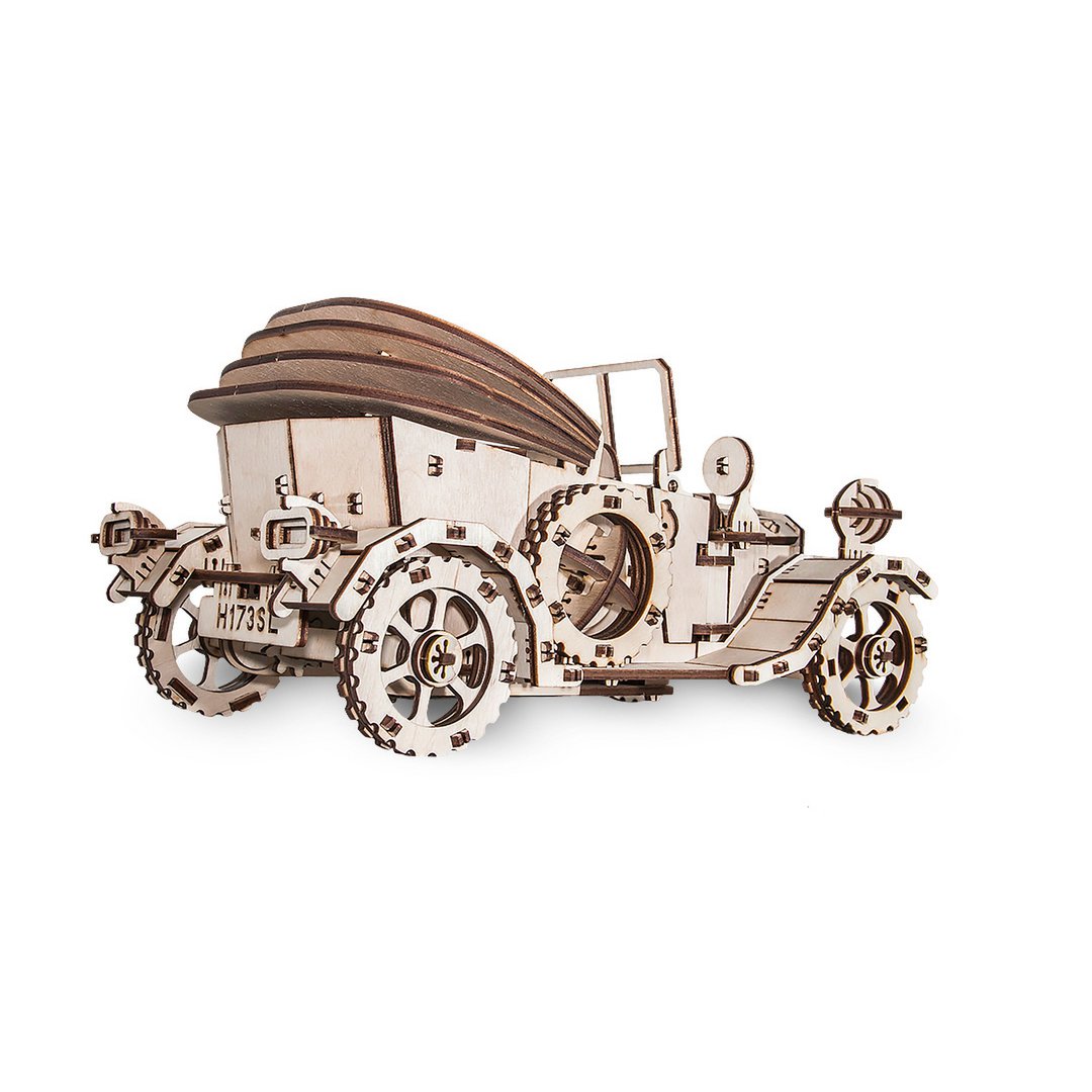 Eco-Wood-Art (EWA) 3D Mechanische Puzzel Retro Auto