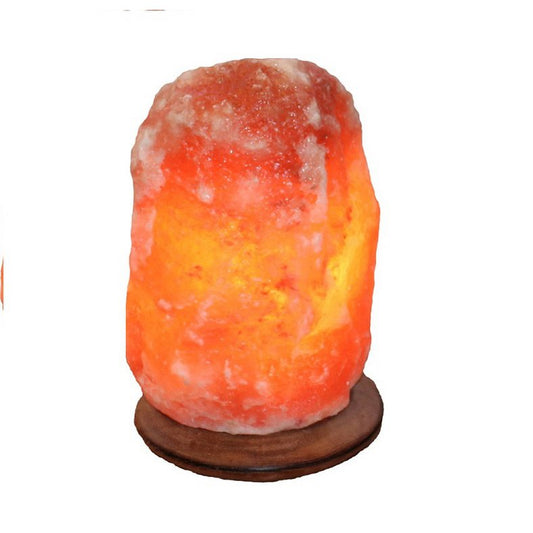 Himalaya Salt Dreams, Zoutlamp op Houten voet, ca 25 cm hoog