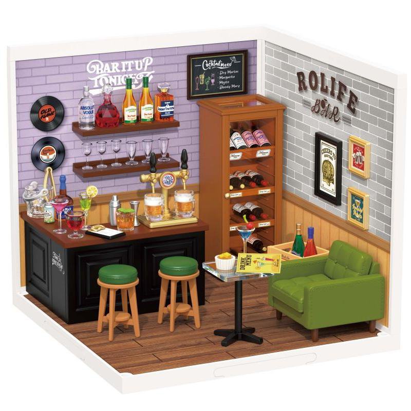 Robotime, DIY Huisje Super Creator Leisurely Cheers Bar, DW012, 16,3x16,3x15,2cm