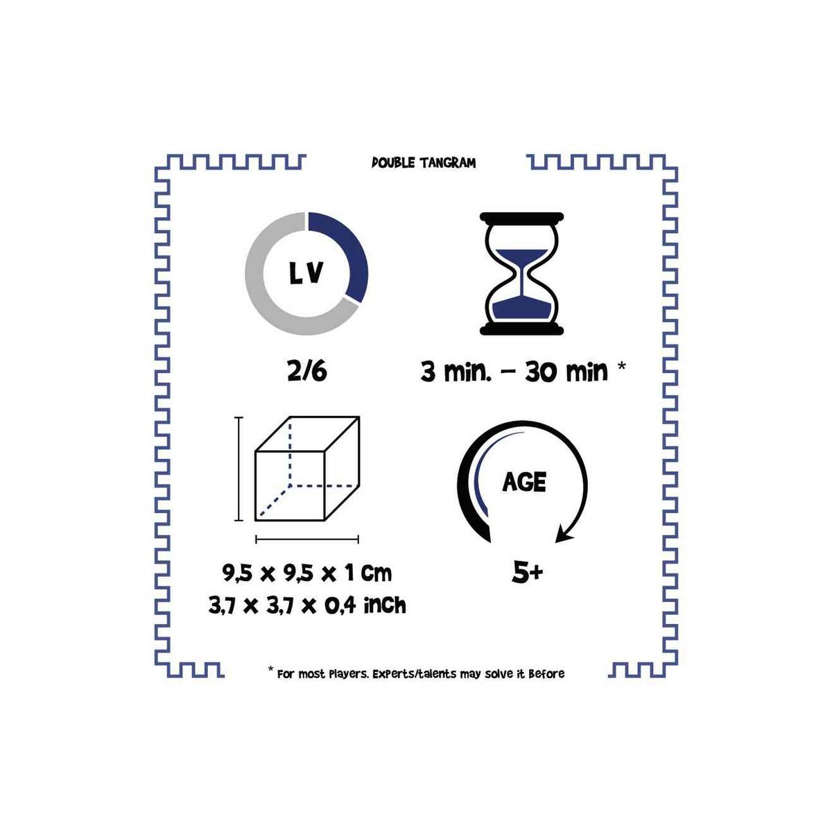 Logica Giochi Houten spel Dubbele Tangram, LG301, 20x12x4cm
