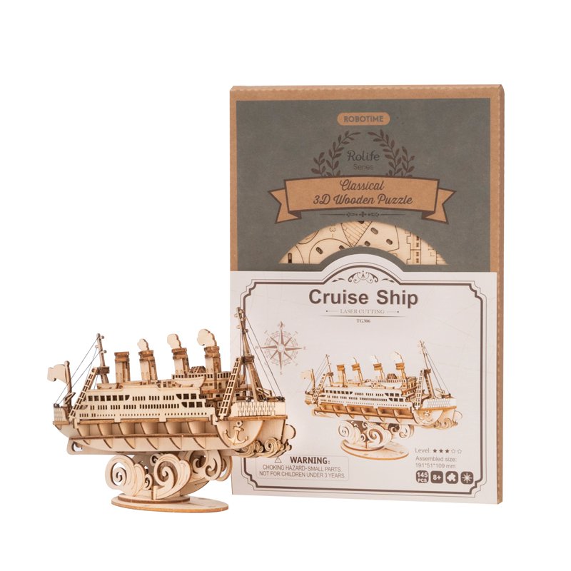 Robotime, 3D Houten Puzzel Cruise Ship