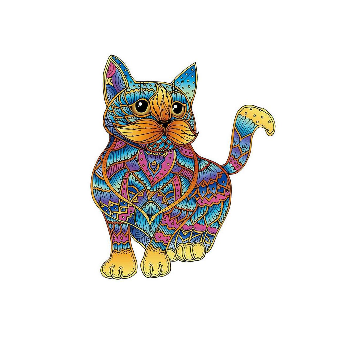 Logica Giochi Mandala Houten Legpuzzel Kat/ Cat