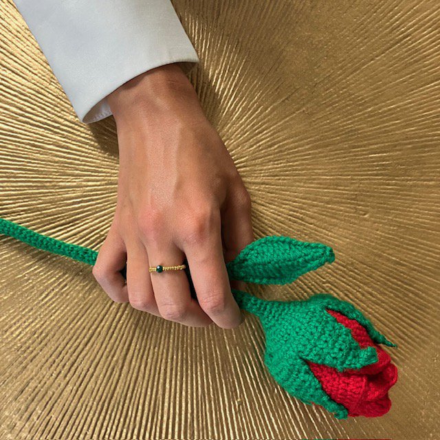 Luna-Leena - Ring - Groen/goud - Handgemaakt in Nepal