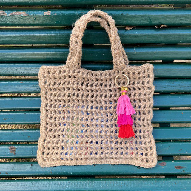 Luna-Leena Keychain Tassels Rood - Organisch katoen - Handgemaakt in Nepal