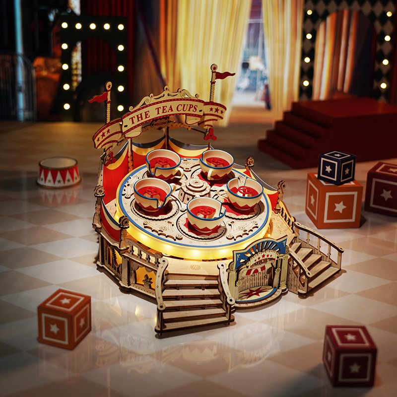 Robotime, Muziekdoos Hout DIY Tilt A Whirl