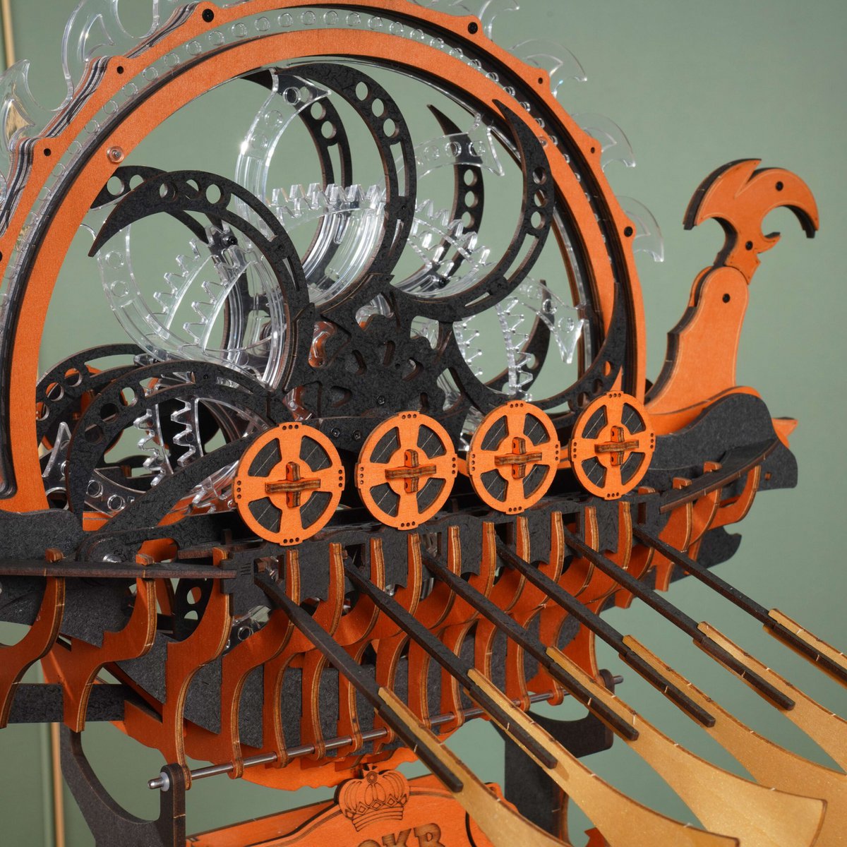 Robotime, DIY Houten Puzzel Dragon Viking Ship, Mechanical Model, LK802, 36,7x46x46.5cm