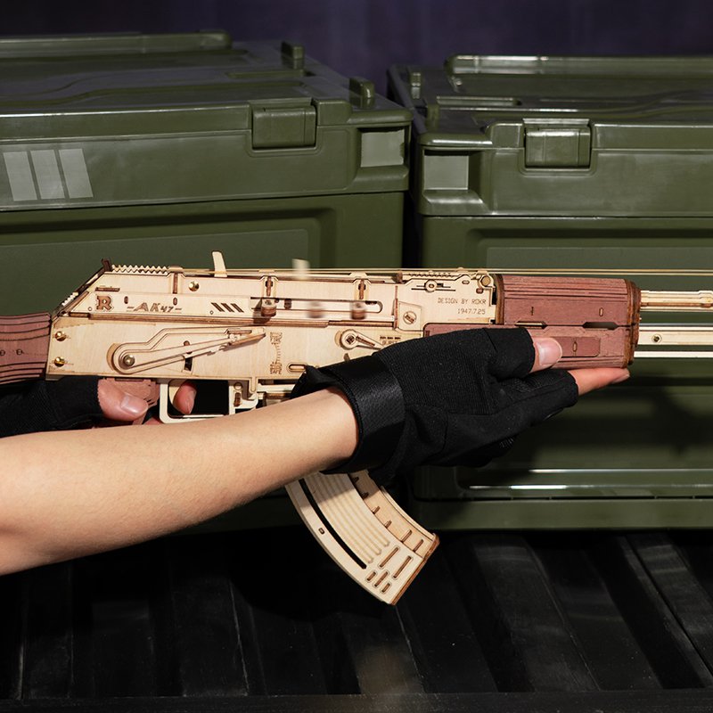 Robotime, 3D Houten Puzzel AK-47 Assault Rifle