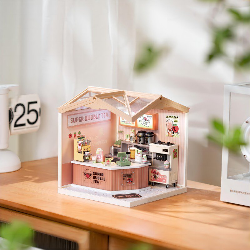 DIY Huisje Super Store Double Joy Bubble Tea, Robotime