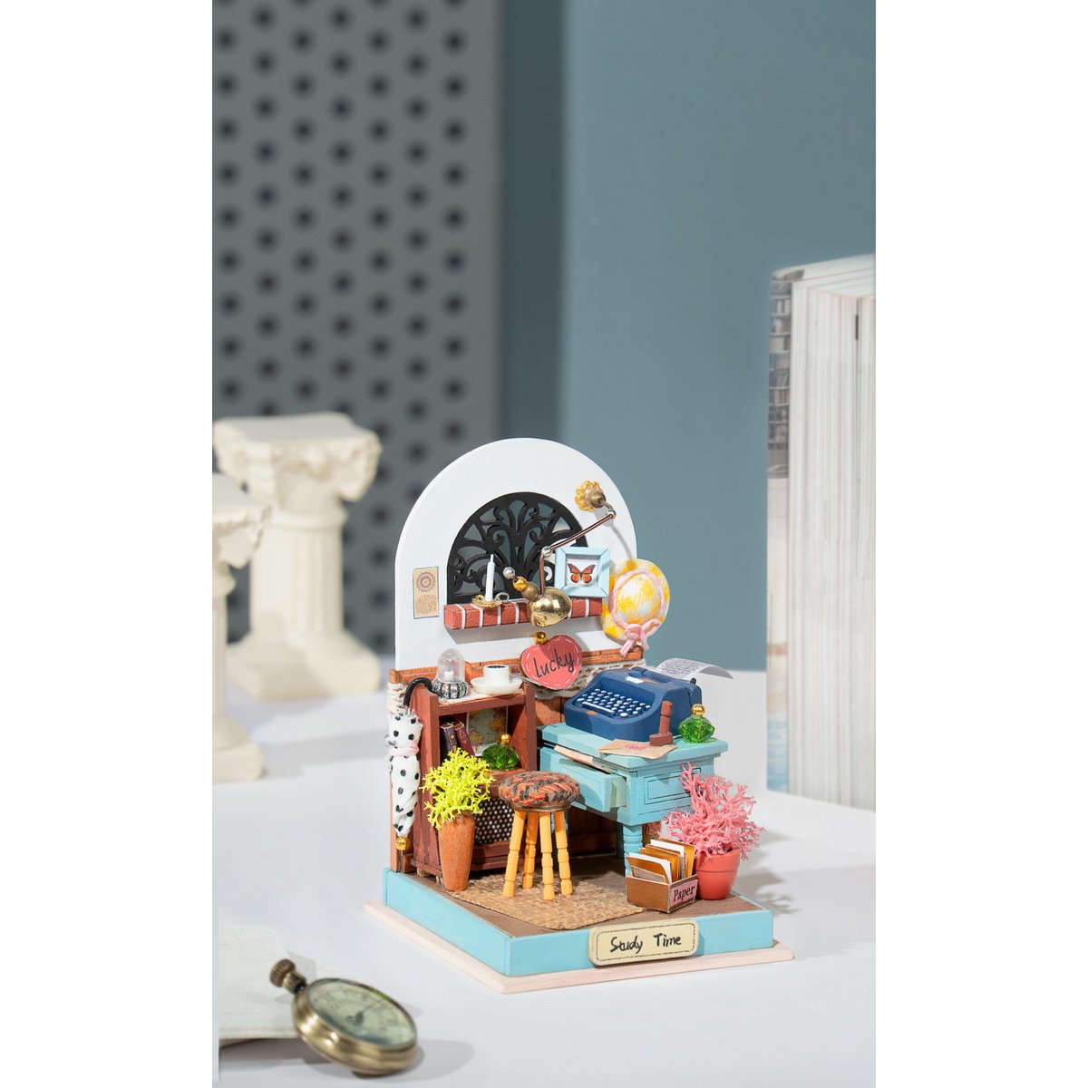 Robotime, DIY Huisje Record Mood Study