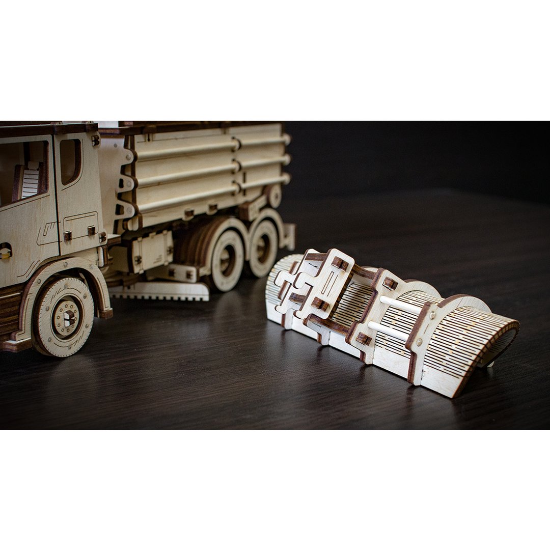 Eco Wood Art (EWA) 3D Mechanische Houten Puzzel Snowtruck