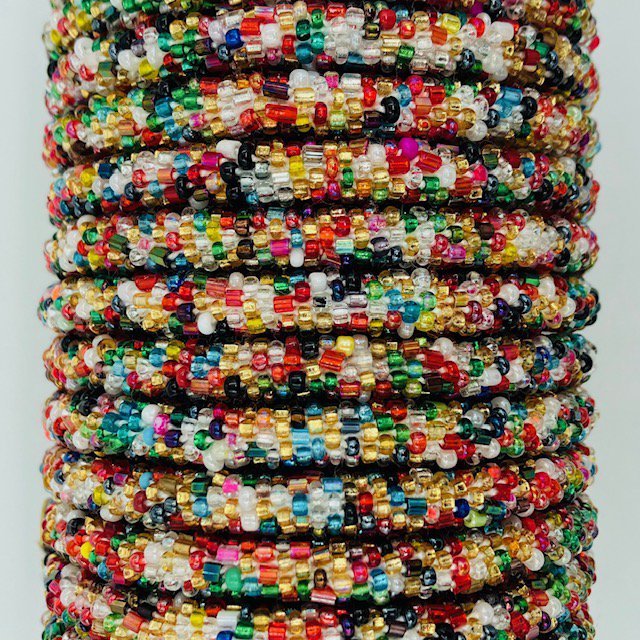 Luna-Leena kralen armbandroll - Multicolor - Volwassen - Handgehaakt in Nepal
