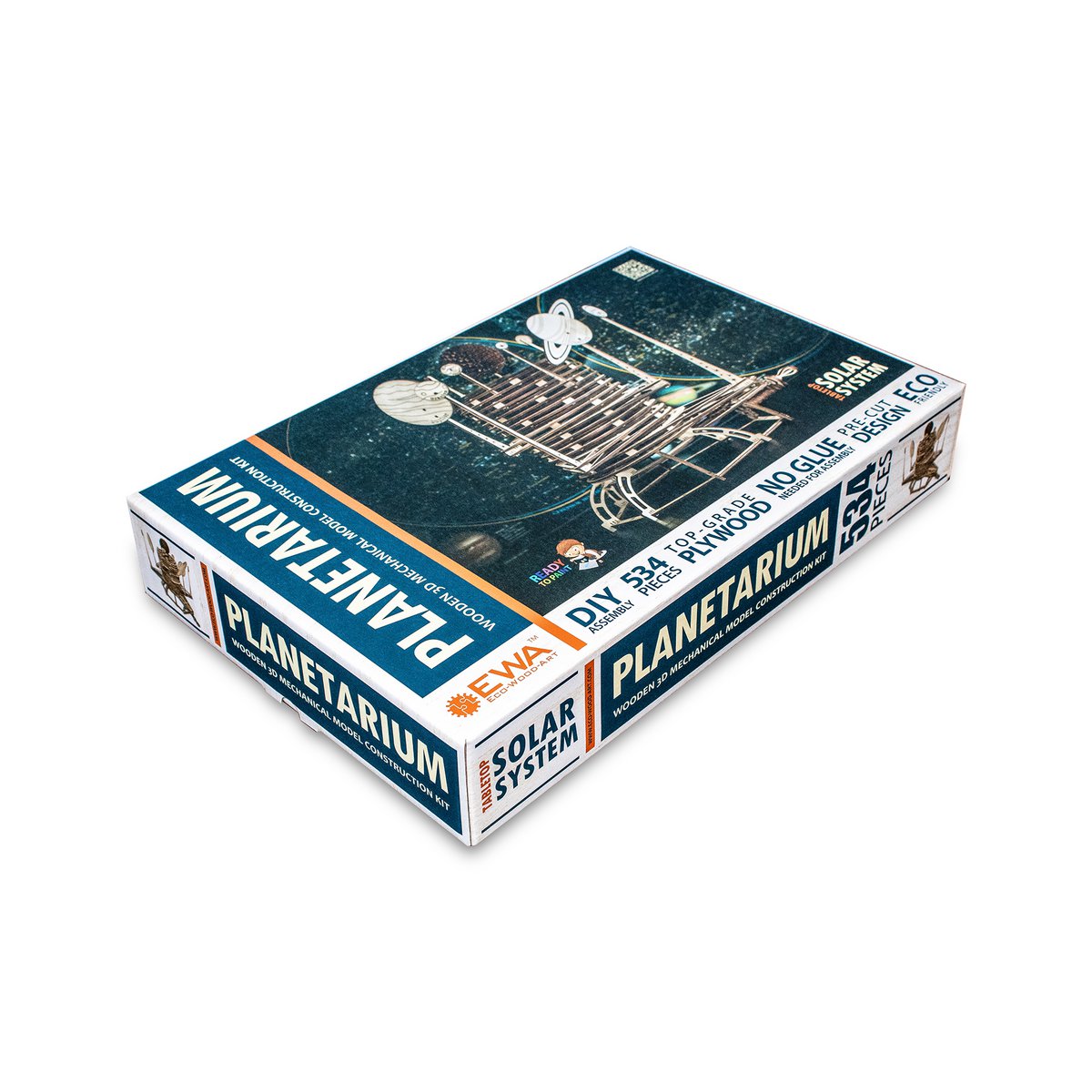 Eco Wood Art (EWA) 3D Mechanische Puzzel Planetarium