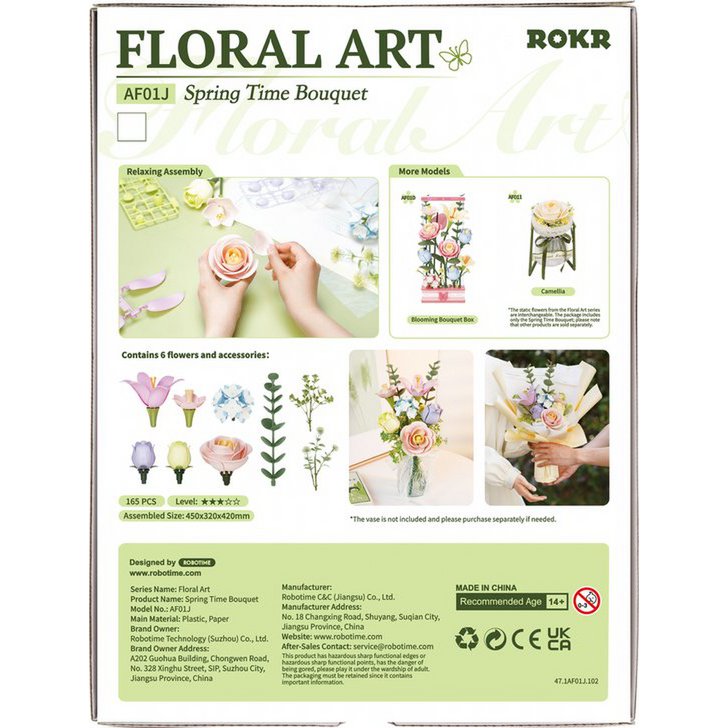 Robotime, DIY Voorjaars Bloemenboeket, AF01J