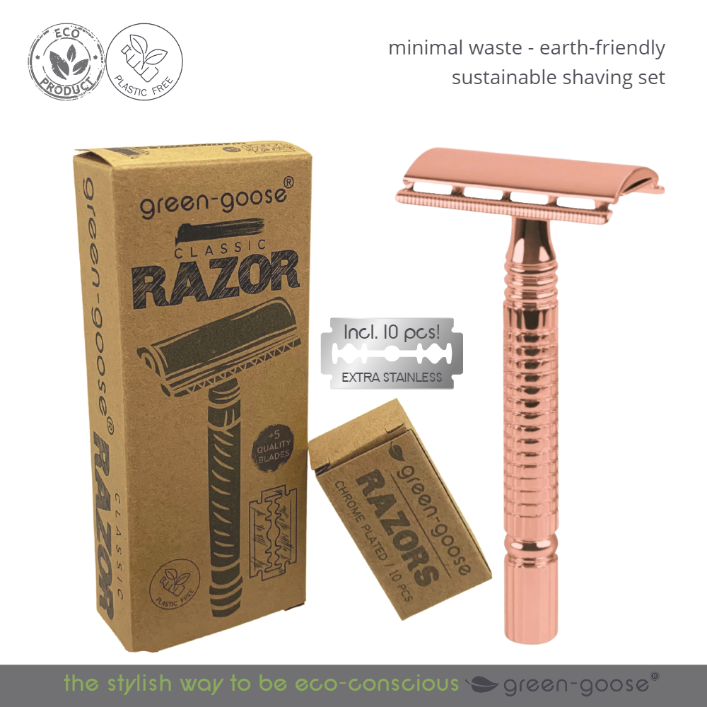 green-goose Klassieke Scheerset - Roze Goud