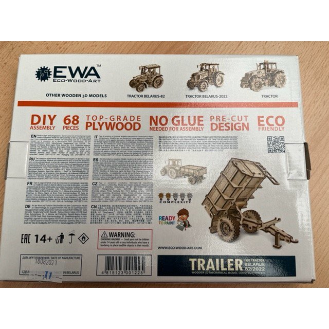 Eco Wood Art (EWA) 3D Mechanische Puzzel, Trailer voor Belarus-82