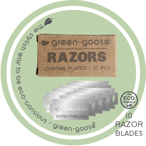green-goose Klassiek Scheermes met Scheerzeep en Scheerkwast - Bamboe
