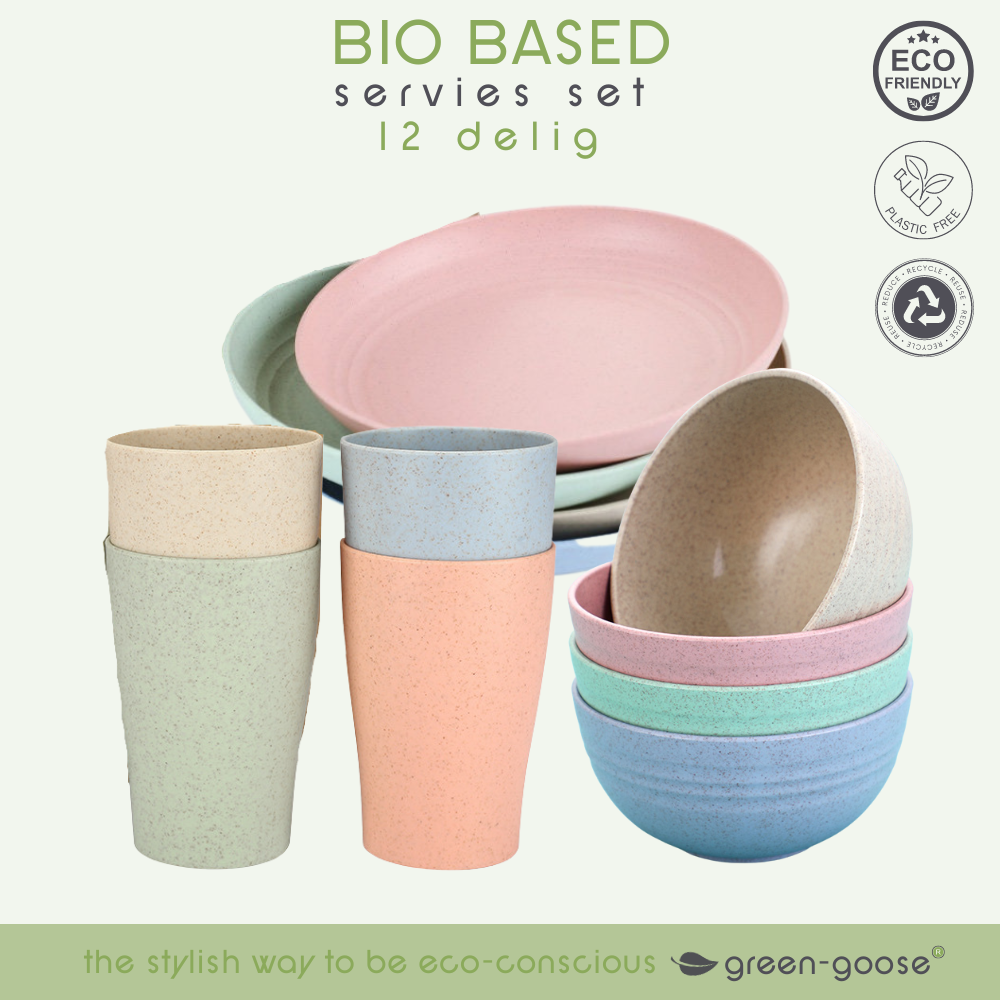 green-goose Bio-based Servies Set - 12-delig