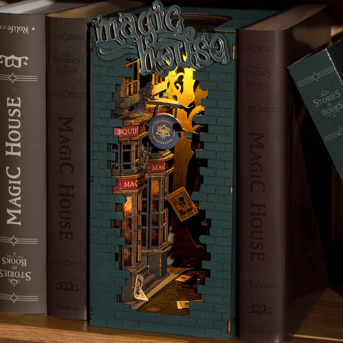 Robotime, DIY Book Nook Boekensteun Magic House