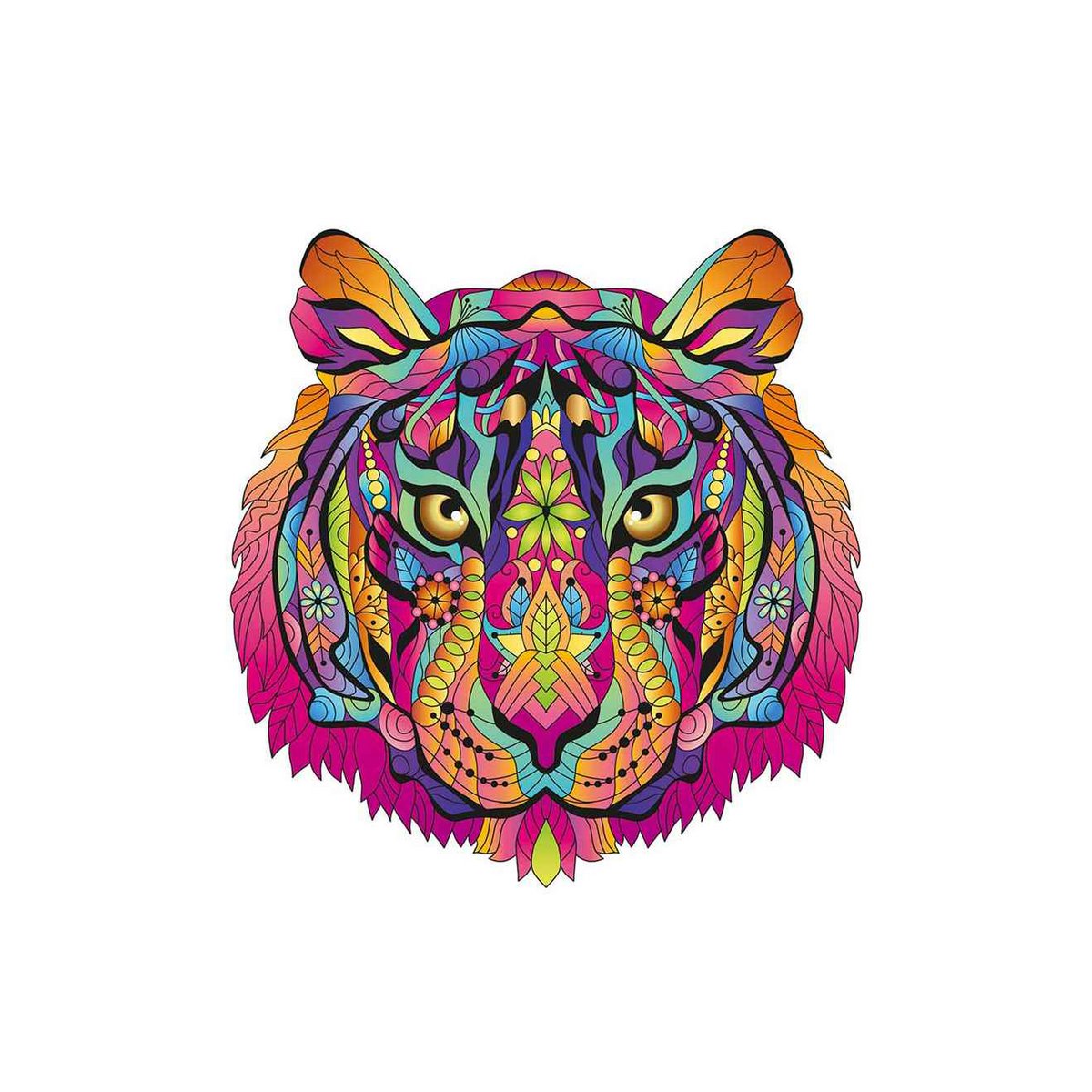 Logica Giochi Mandala Houten Legpuzzel Tijger/ Tiger